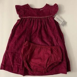 Carter’s Bow Print Corduroy Dress